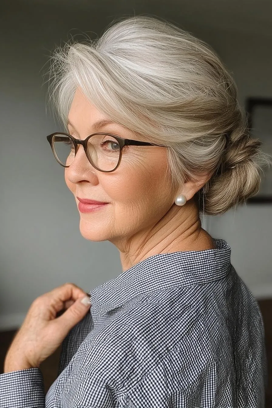 Elegant Low Bun Style