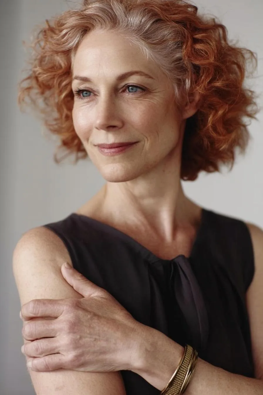 Radiant Curls Embracing Grace