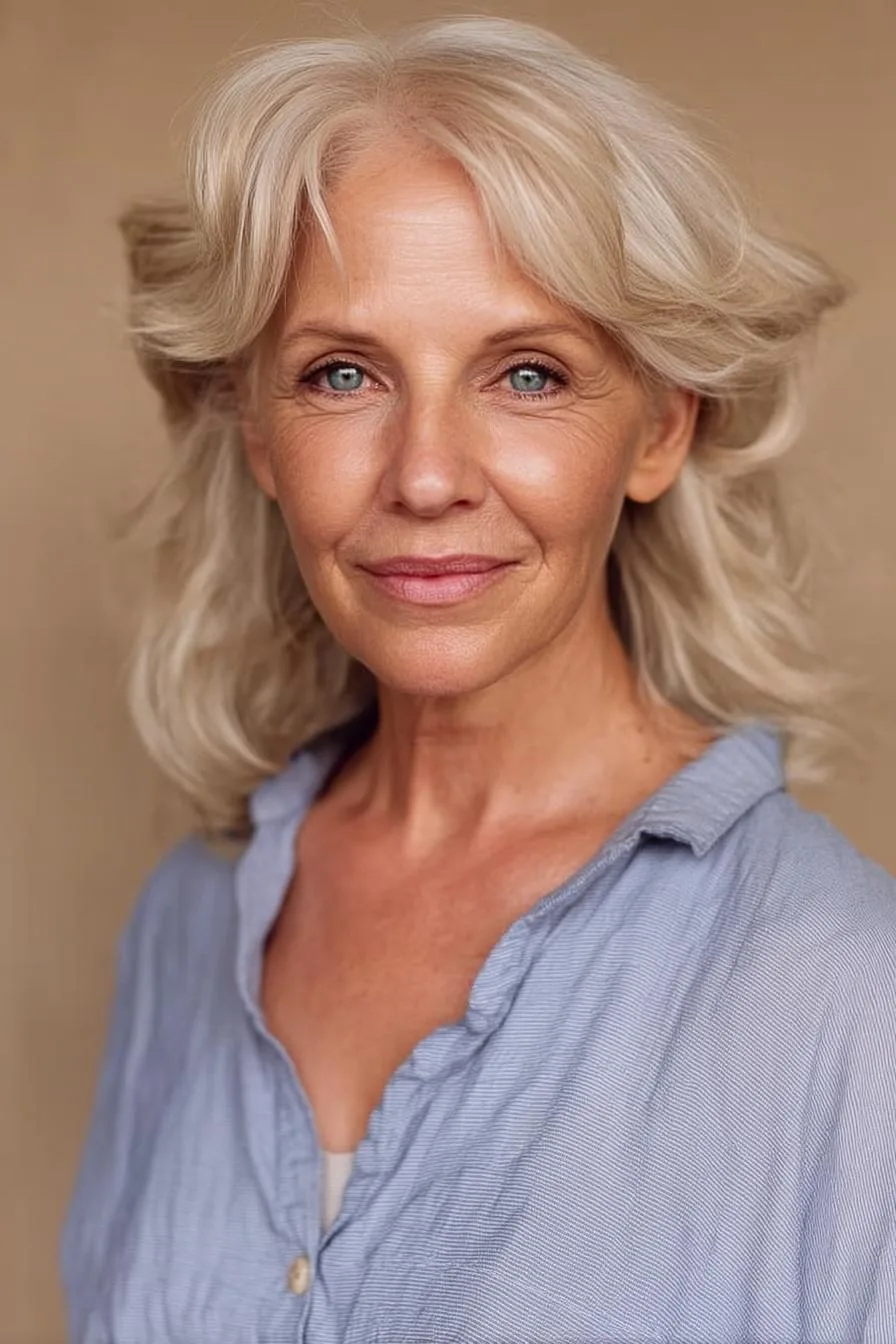 Silver Blonde Elegance Waves