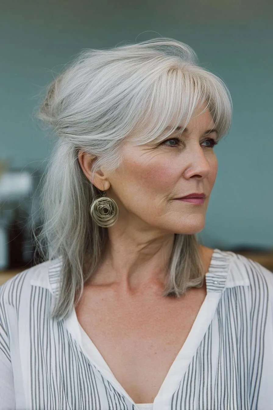 Silver Elegance Half-Updo