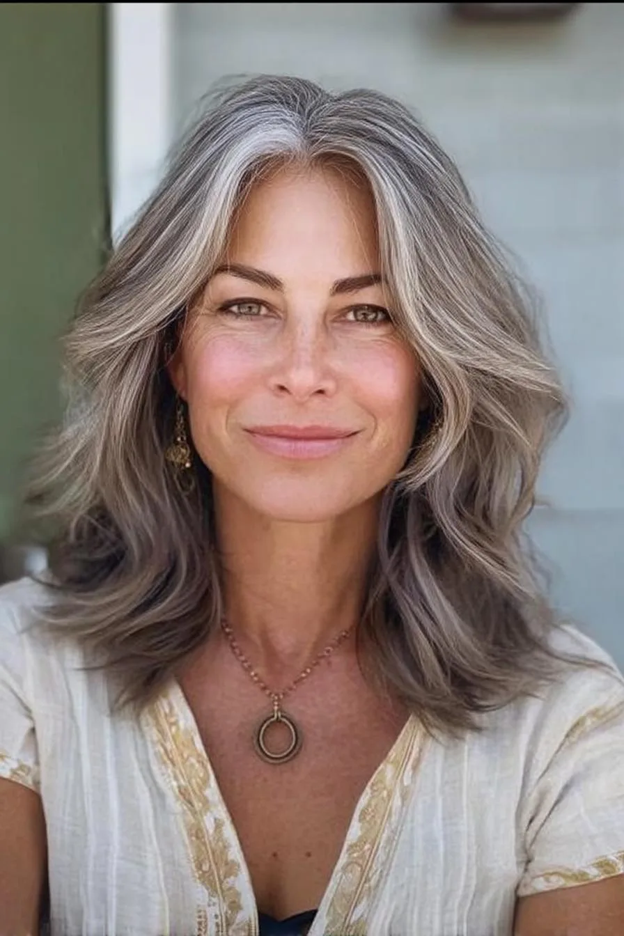 Silver Elegance in Waves