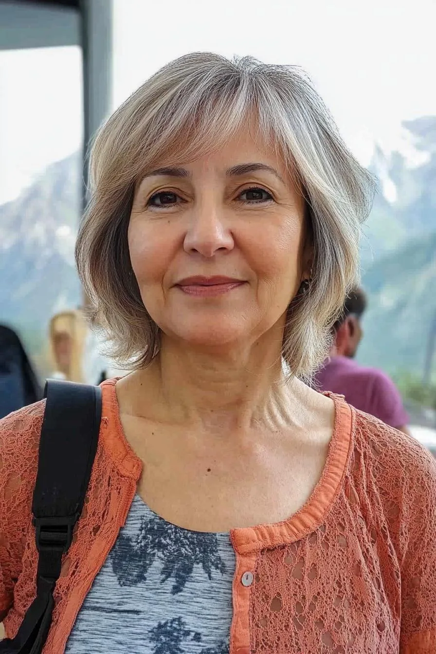 Silver Glam Bob Style