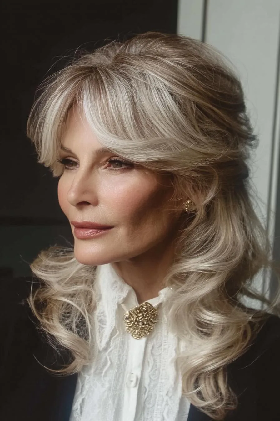 Soft Waves Half Updo