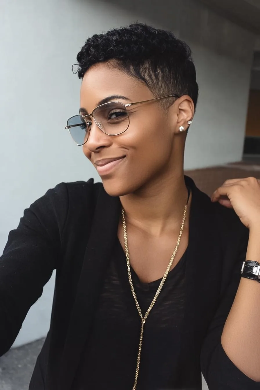 Textured Curls Taper Fade
