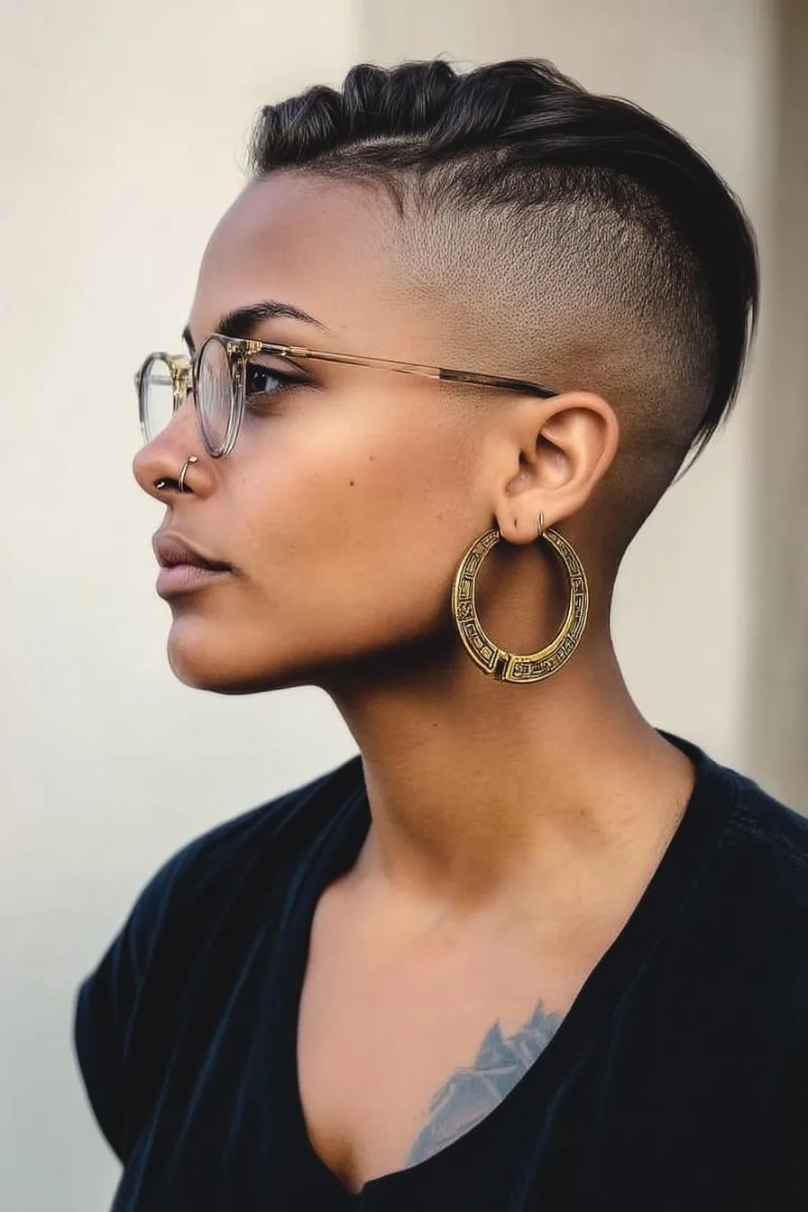 Textured Undercut Modern Waves