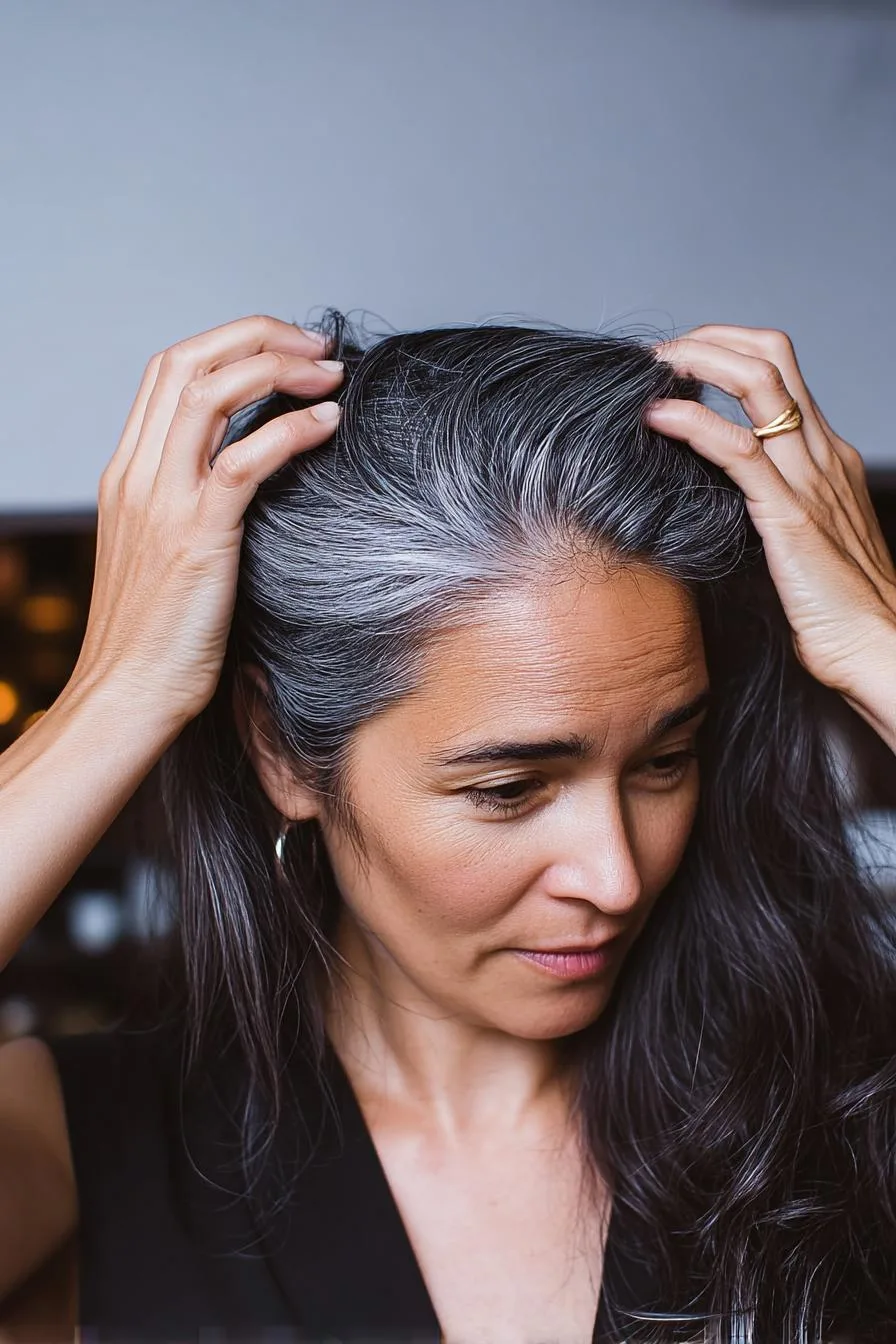Unkempt Graying Hair
