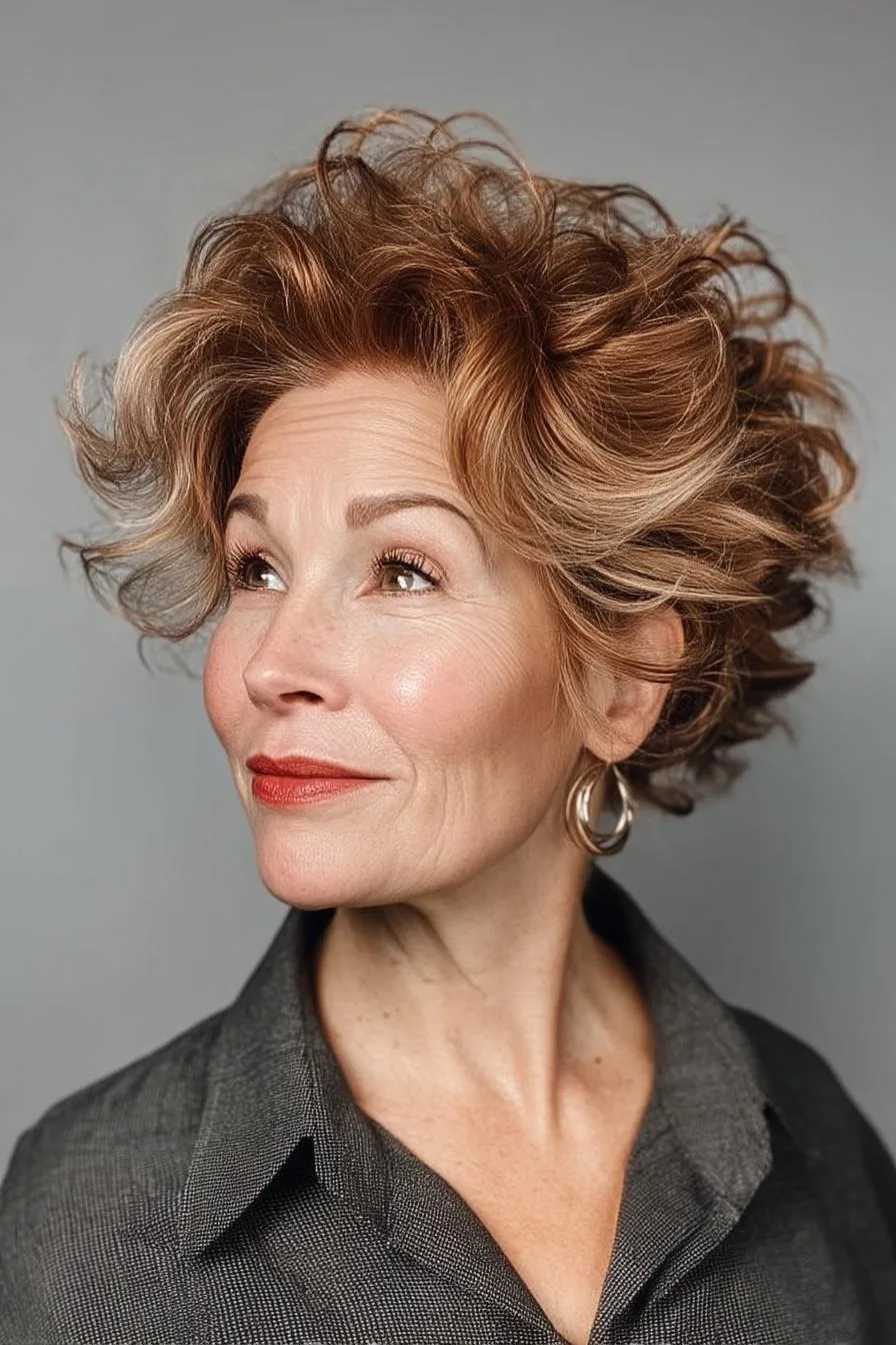 Warm Tousled Pixie Glow