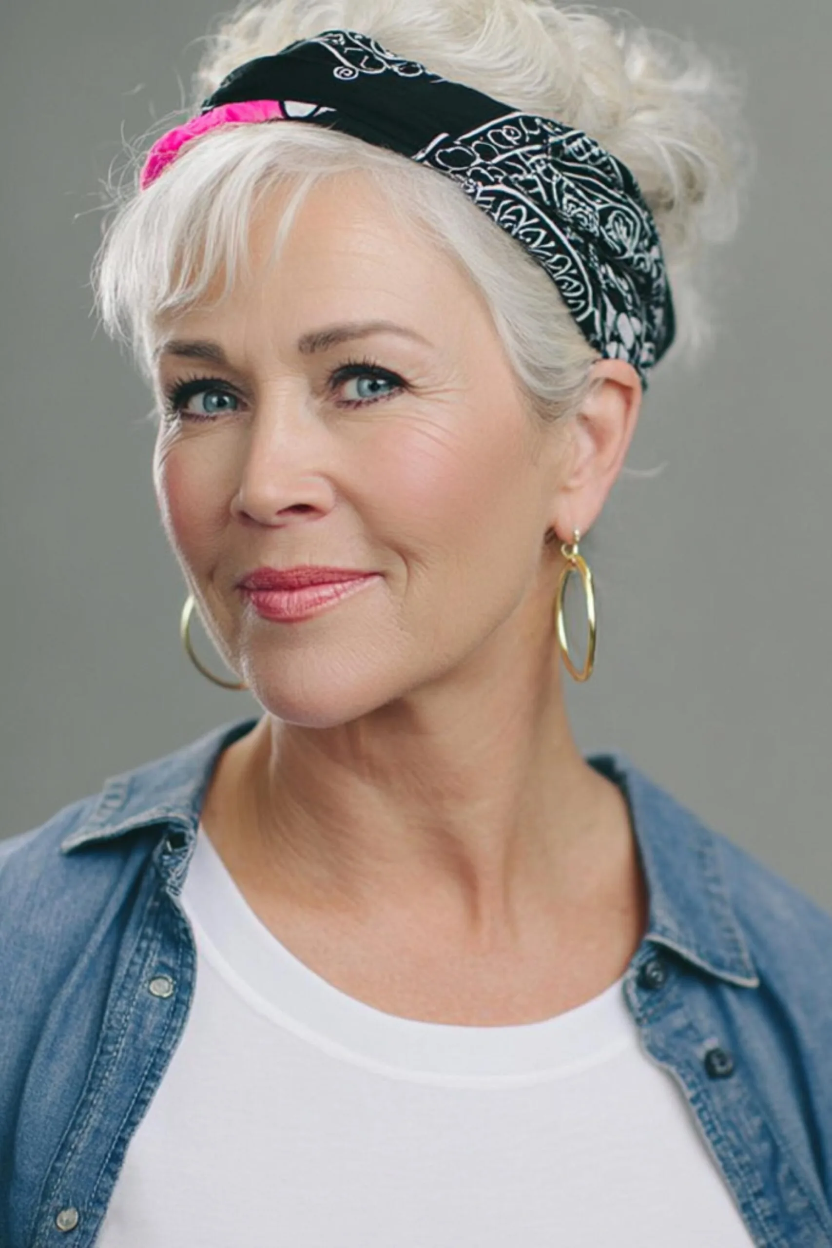 Messy Updo Bandana Style