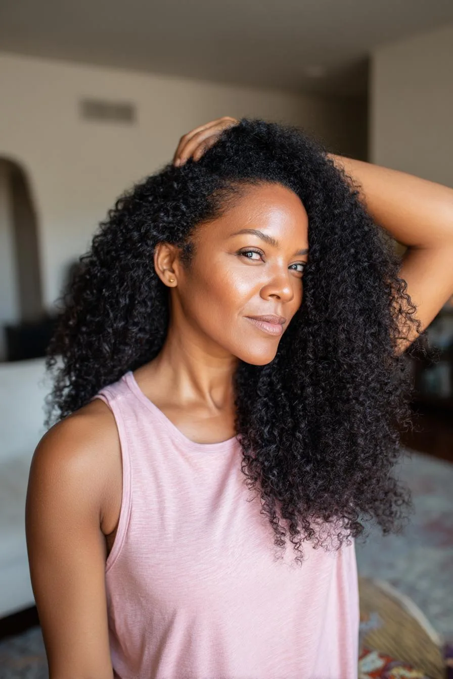 Radiant Flowing Curly Elegance