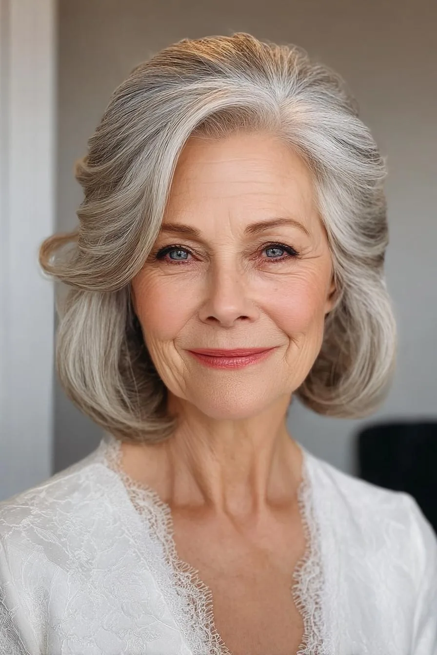 Silver Locks Radiating Elegance
