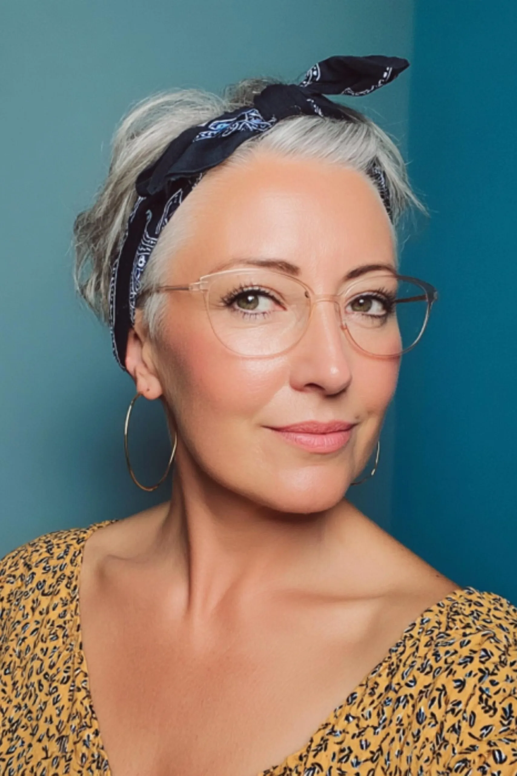 Silver Style with Bandana
