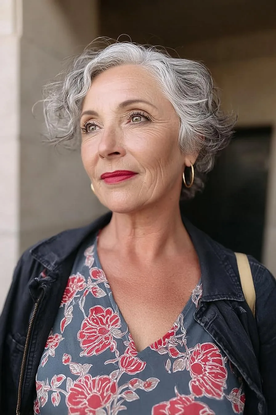 Timeless Graceful Gray Curls