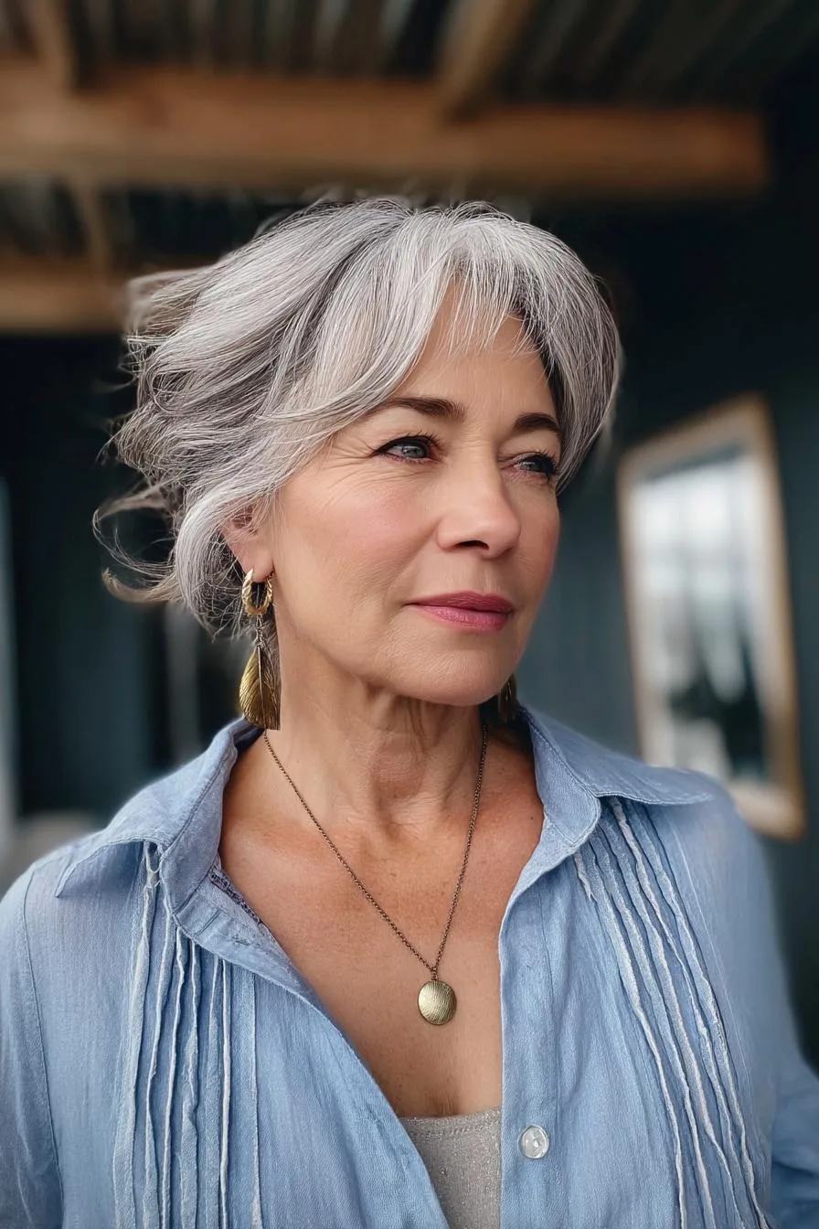 Timeless Graceful Gray Waves