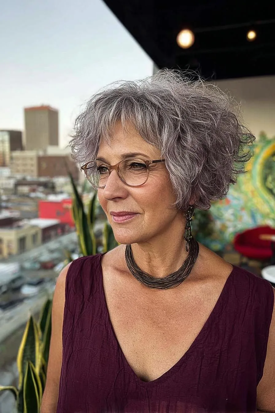 Elegant Gray Curls