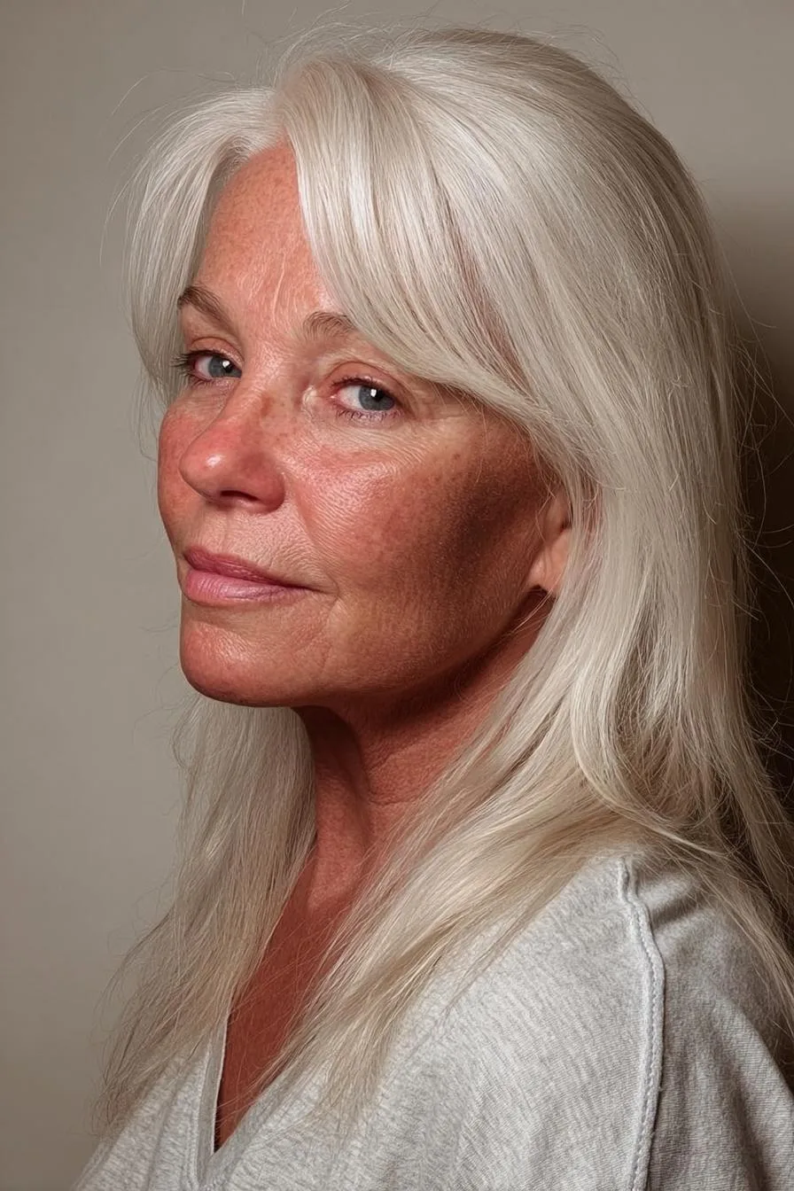 Flowing Silky White Hair