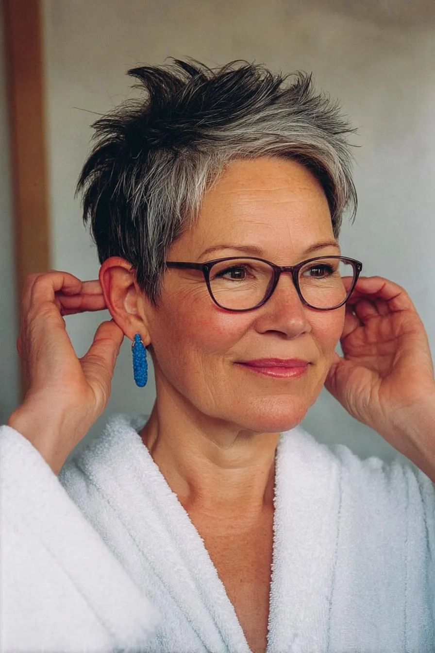 Graceful Gray Pixie Style