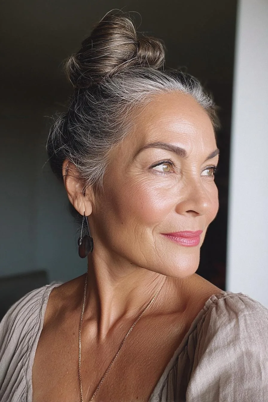 Graceful Silver-Haired Elegance