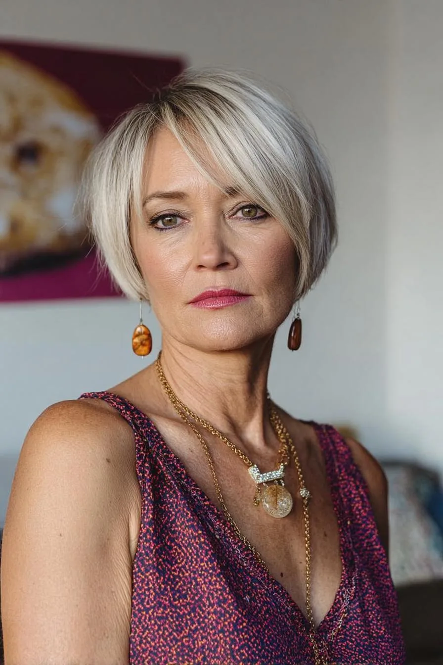 Platinum Blonde Bob Style