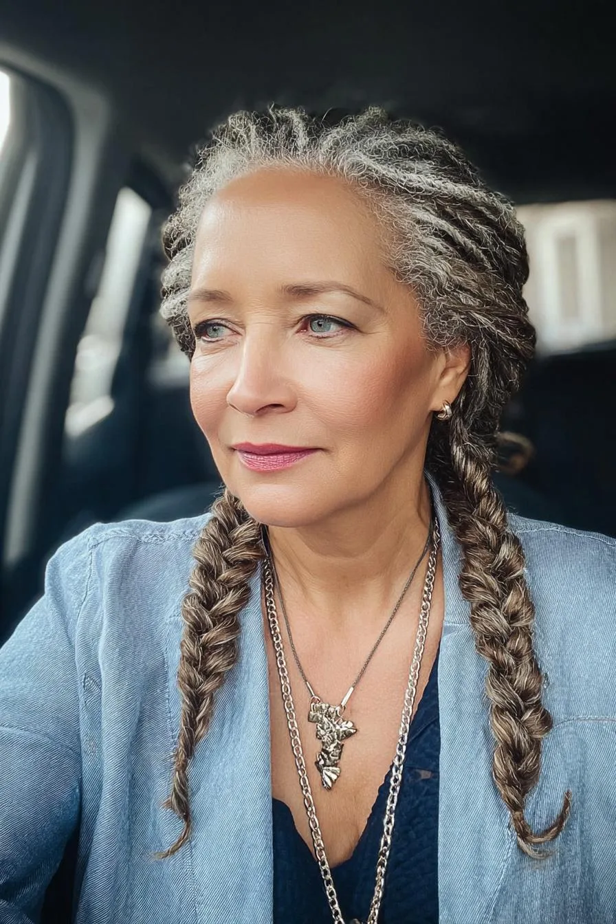 Silver Braided Elegance
