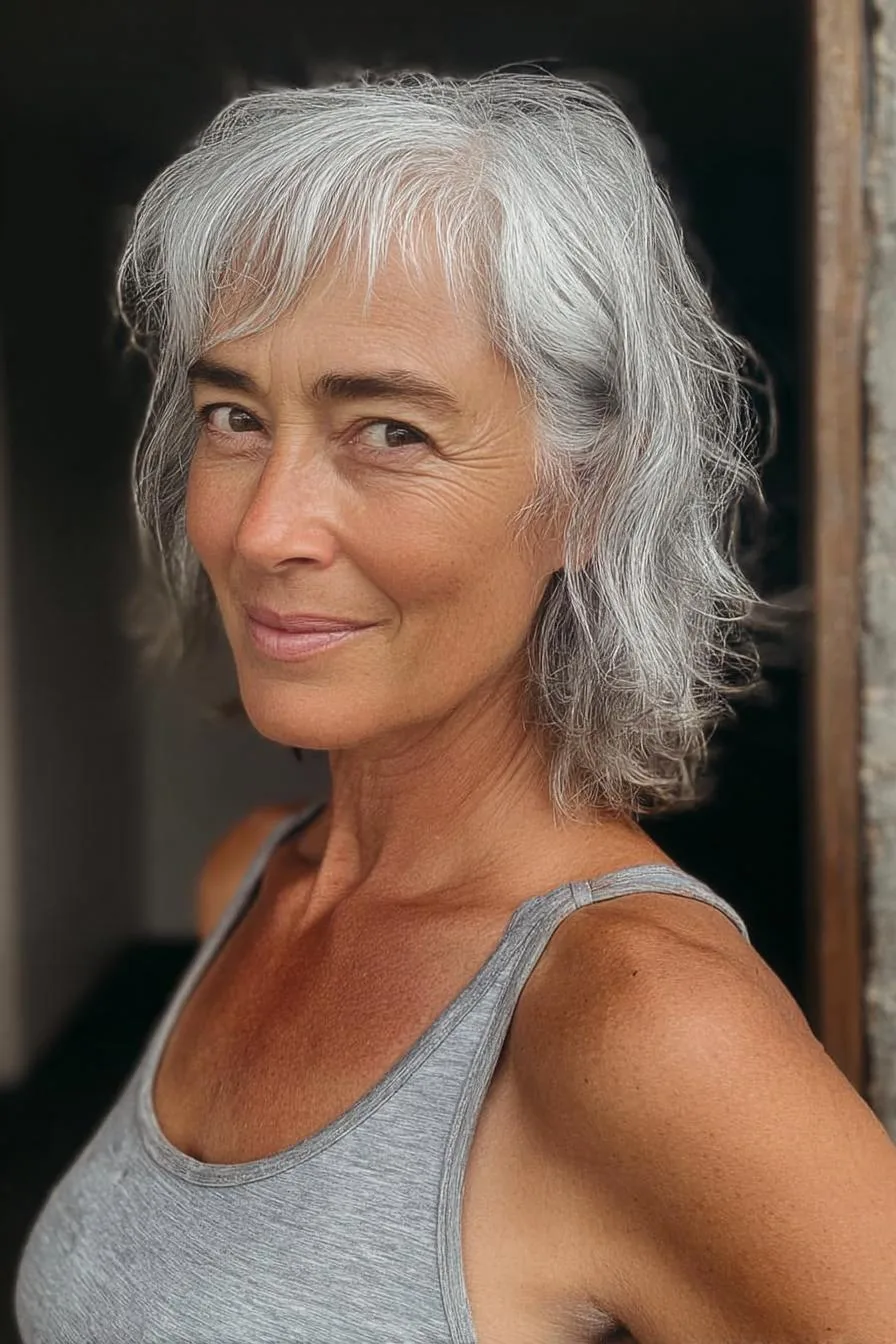 Silver Elegance in Waves
