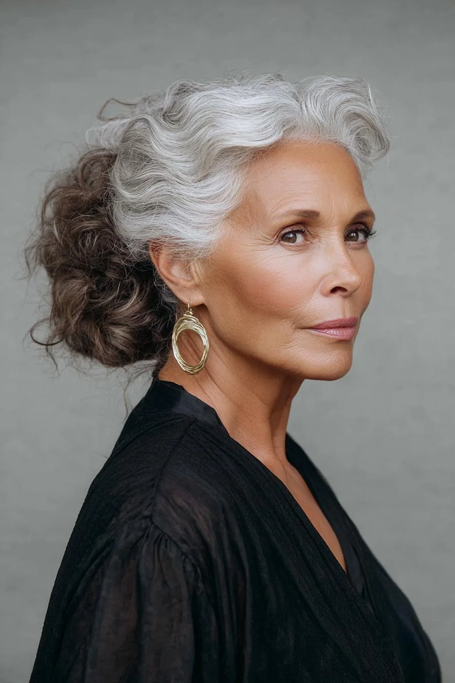 Silver Strands and Soft Curls