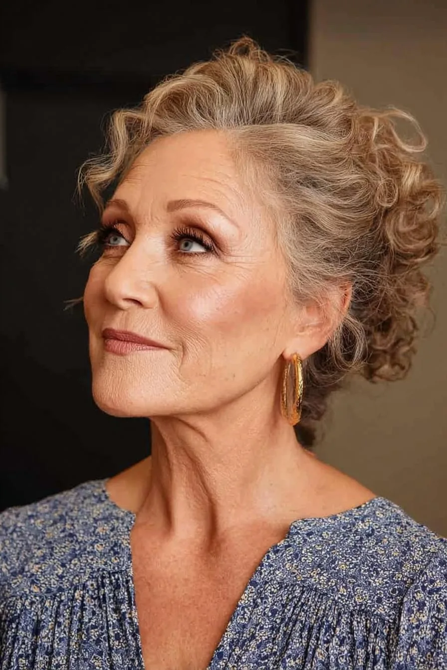 Timeless Elegant Curls Updo