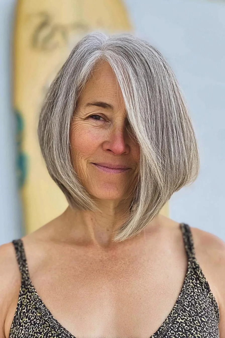 Graceful Gray Hair Glam