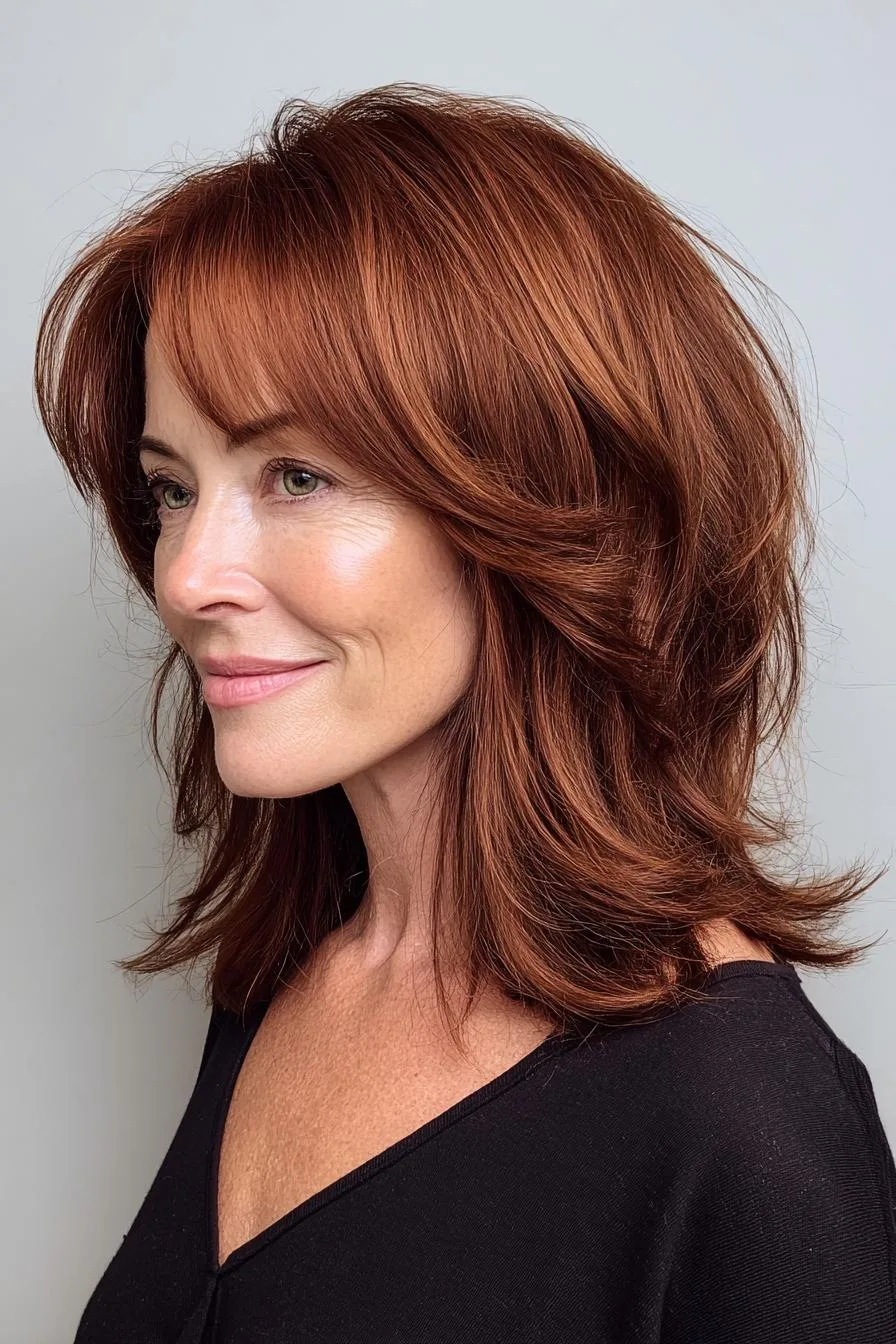 Radiant Red Hair Waves