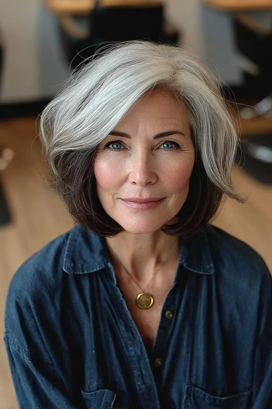 Silvery Chic Bob Style