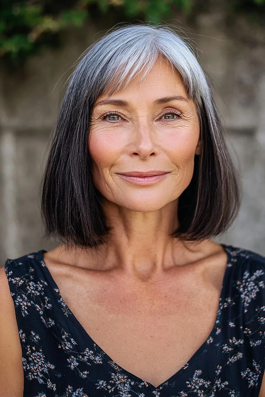 Timeless Gray Bob Elegance