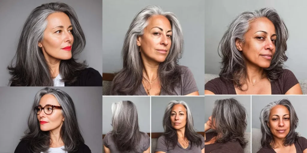 19 Grey Blending Ideas for Dark Hair That Look Seamless