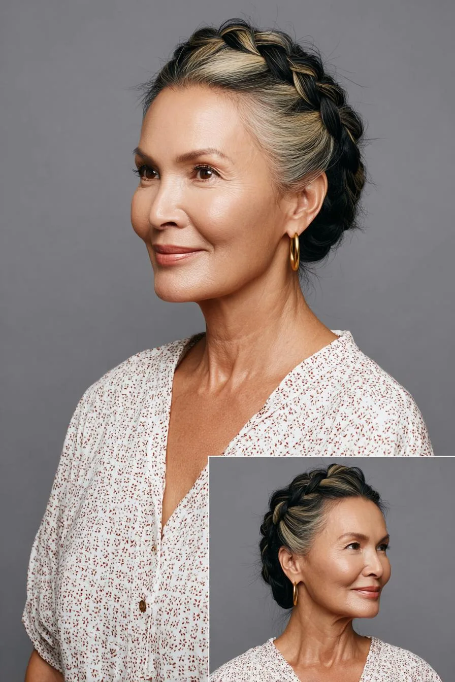 Graceful Crown Braid Beauty