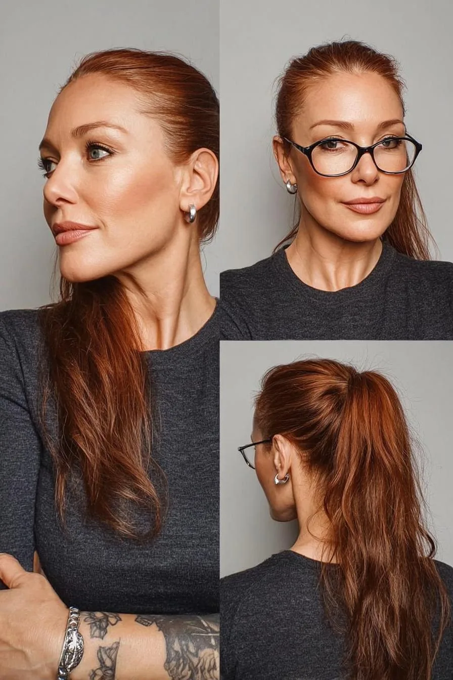 Sleek Red Hair Elegance