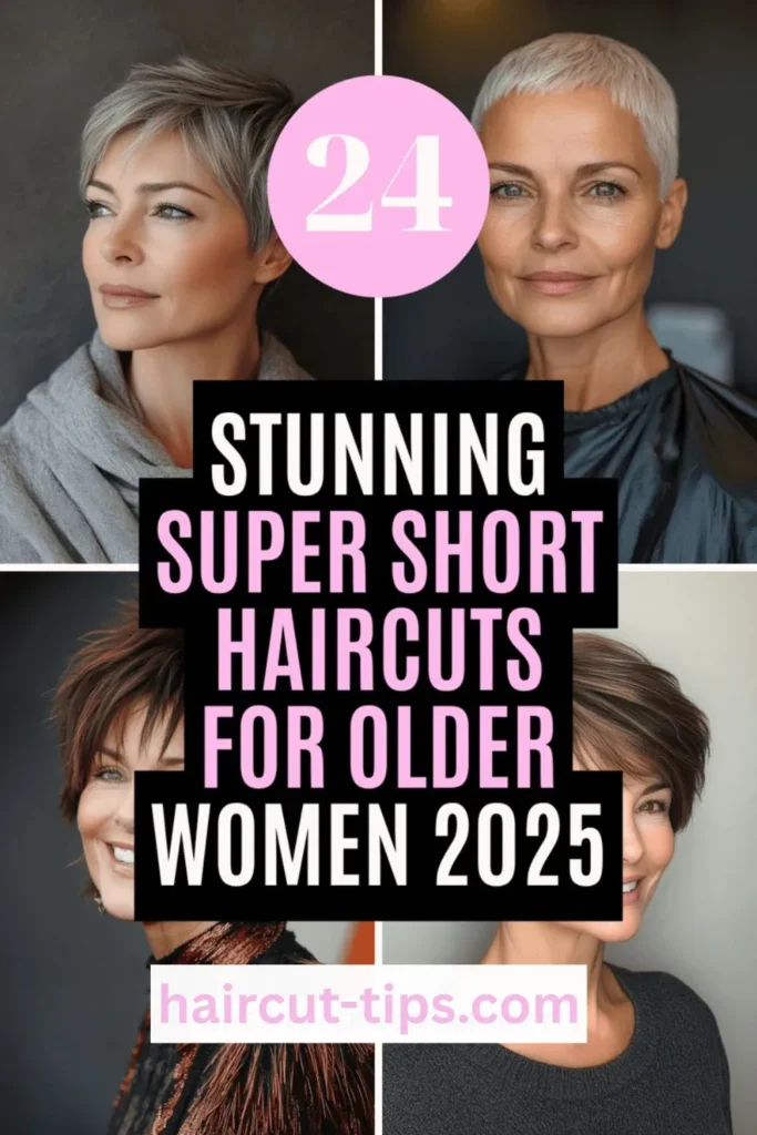 24 Stunning Super Short Haircuts for Older Women 2025