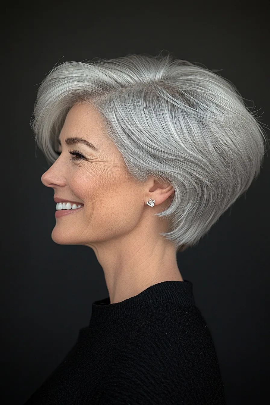 1. Silver Tapered Undercut Pixie (Undercut Hairstyles For Women Over 50) - Undercut Hairstyles For Women Over 50
