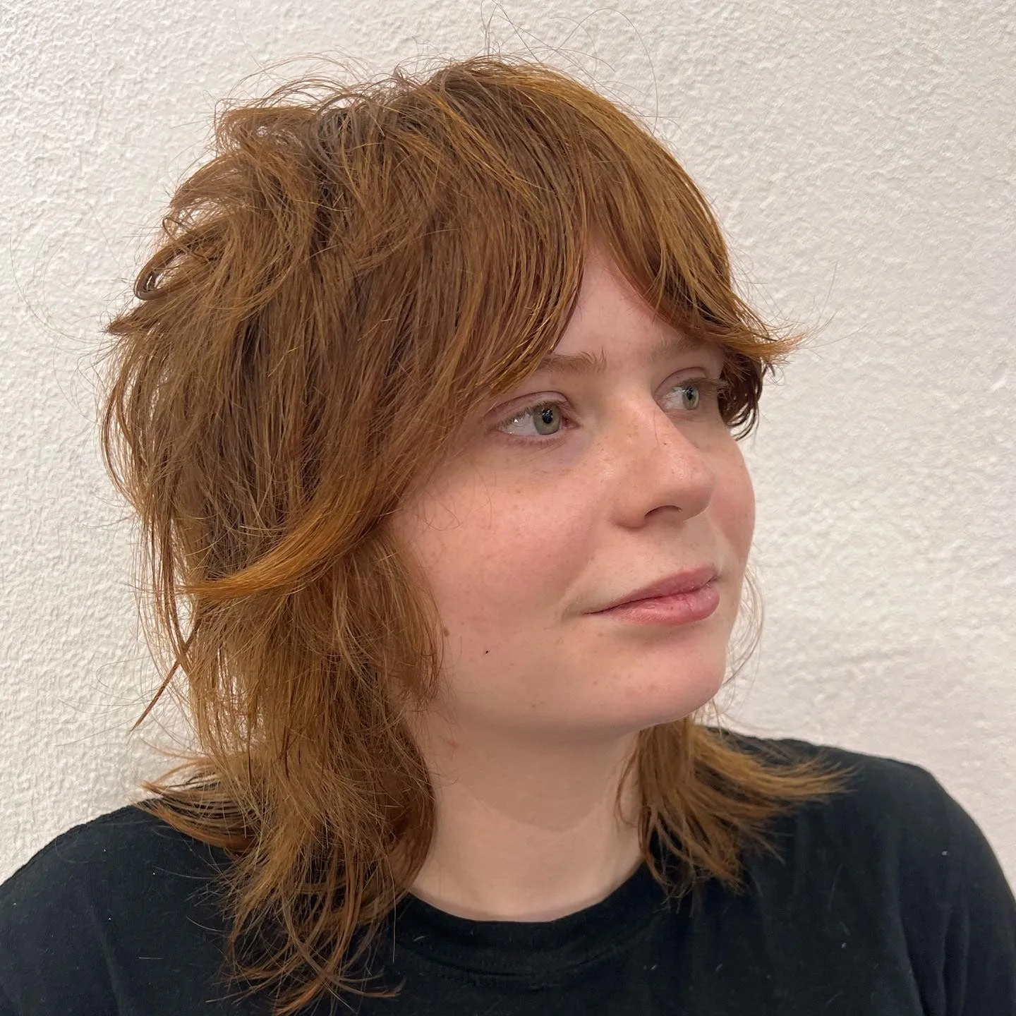 11. Rusty Copper Wolf Cut (Wolf Haircut)