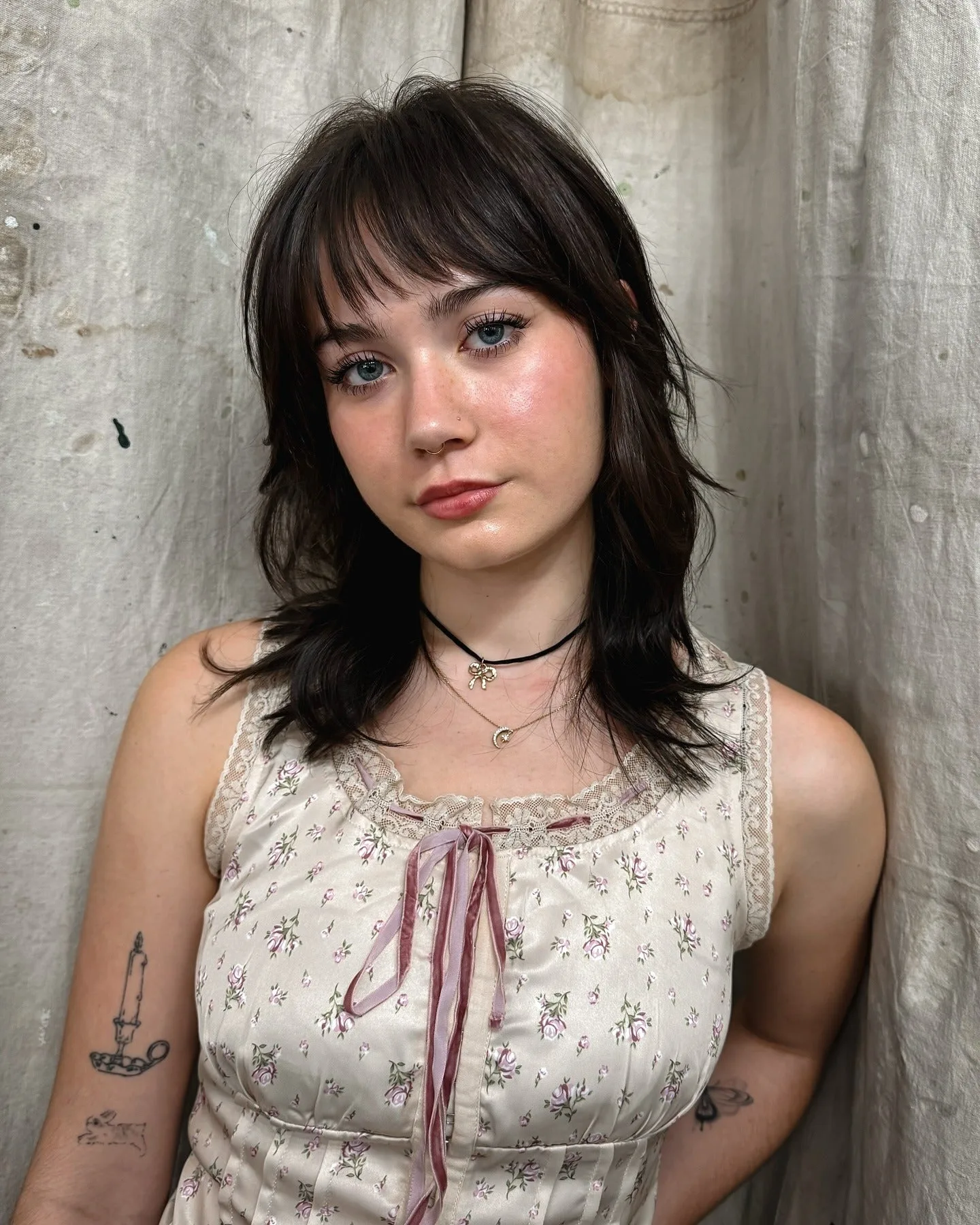 13. Classic Espresso Shag with Wispy Bangs (Medium Layered Shag)