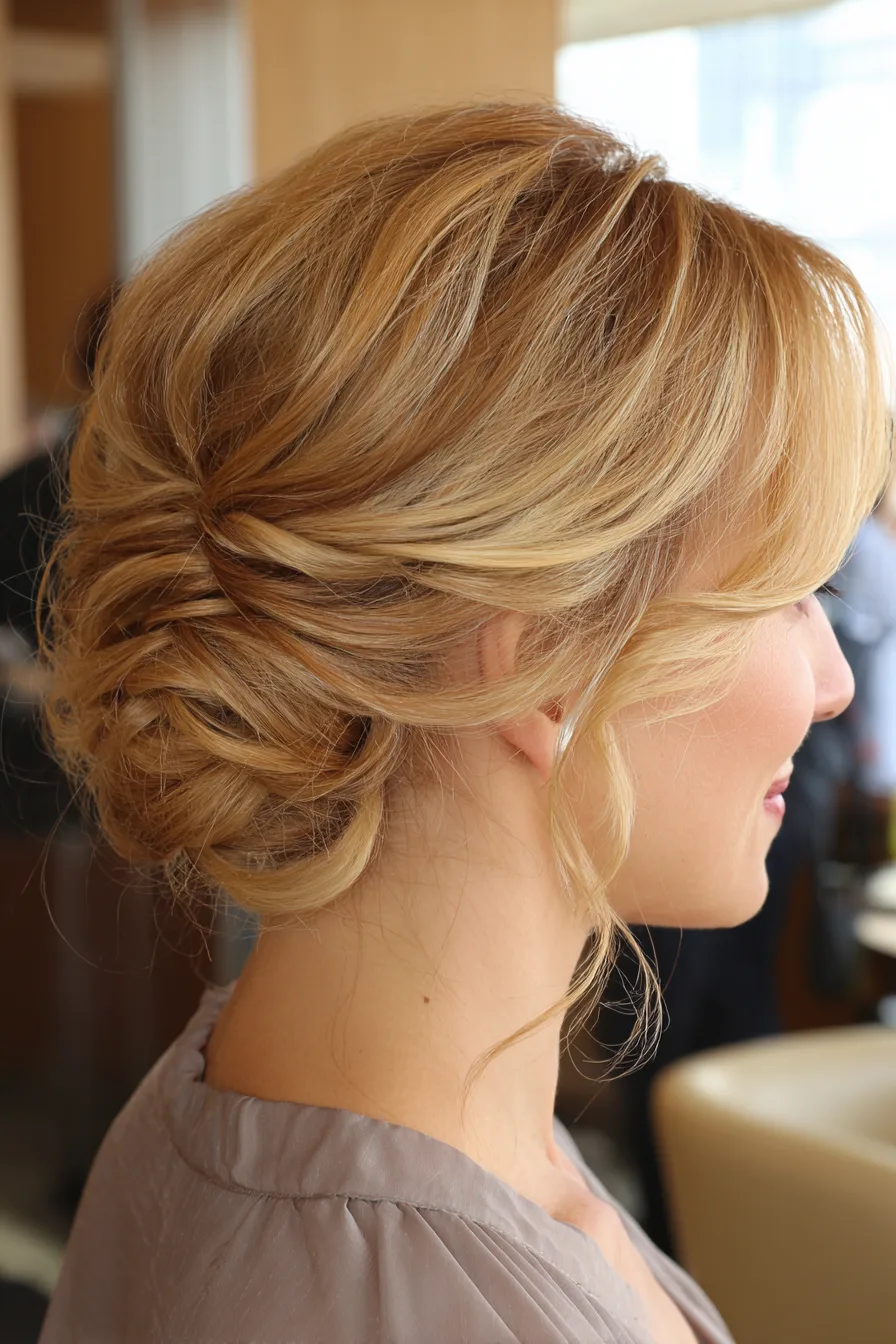 13. Soft Updo with Golden Blonde Highlights (Wedding Hairstyles) - Wedding Hairstyles