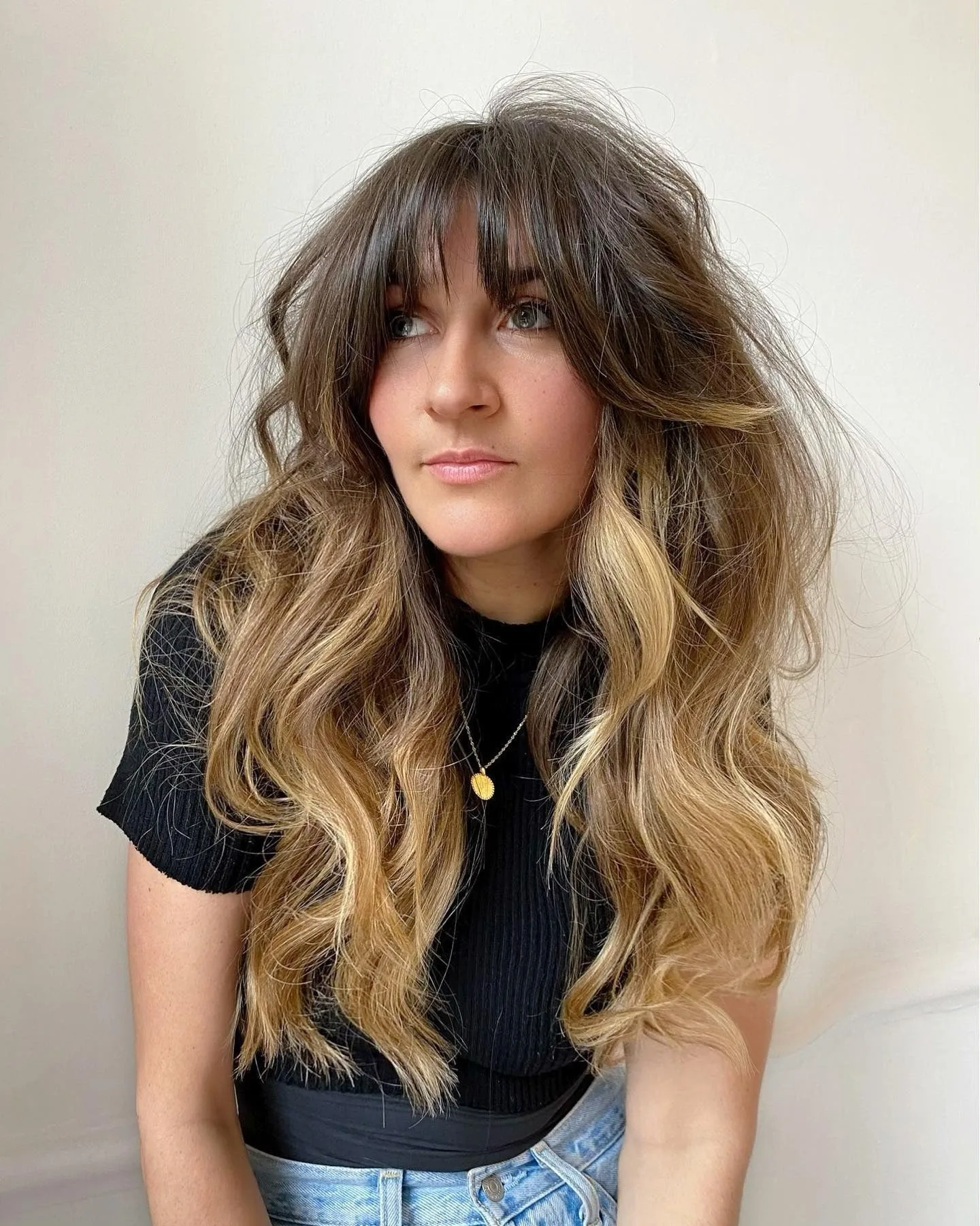 13. Warm Brunette Tousle with Caramel Balayage (Tousled Hairstyles)