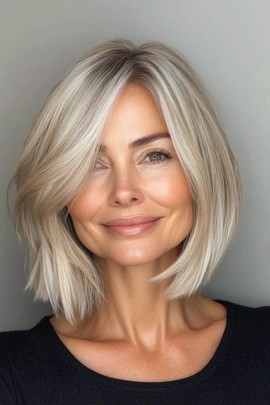 15. Honey Blonde Chin-Length Blunt Cut (Blunt Haircuts For Women Over 60) - Blunt Haircuts For Women Over 60