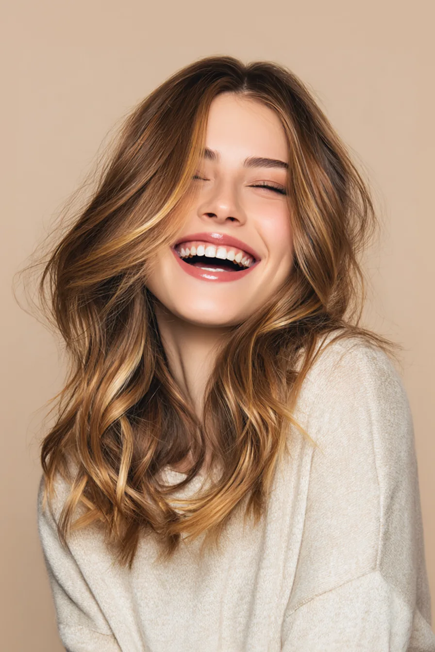 18. Sunlit Golden Balayage Layers (Old Money Haircuts) - Old Money Haircuts