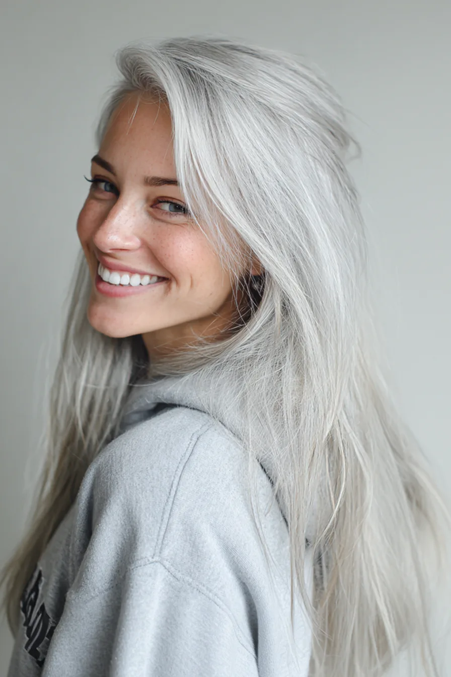 22. Silver Ash Long Cut (Old Money Haircuts) - Old Money Haircuts