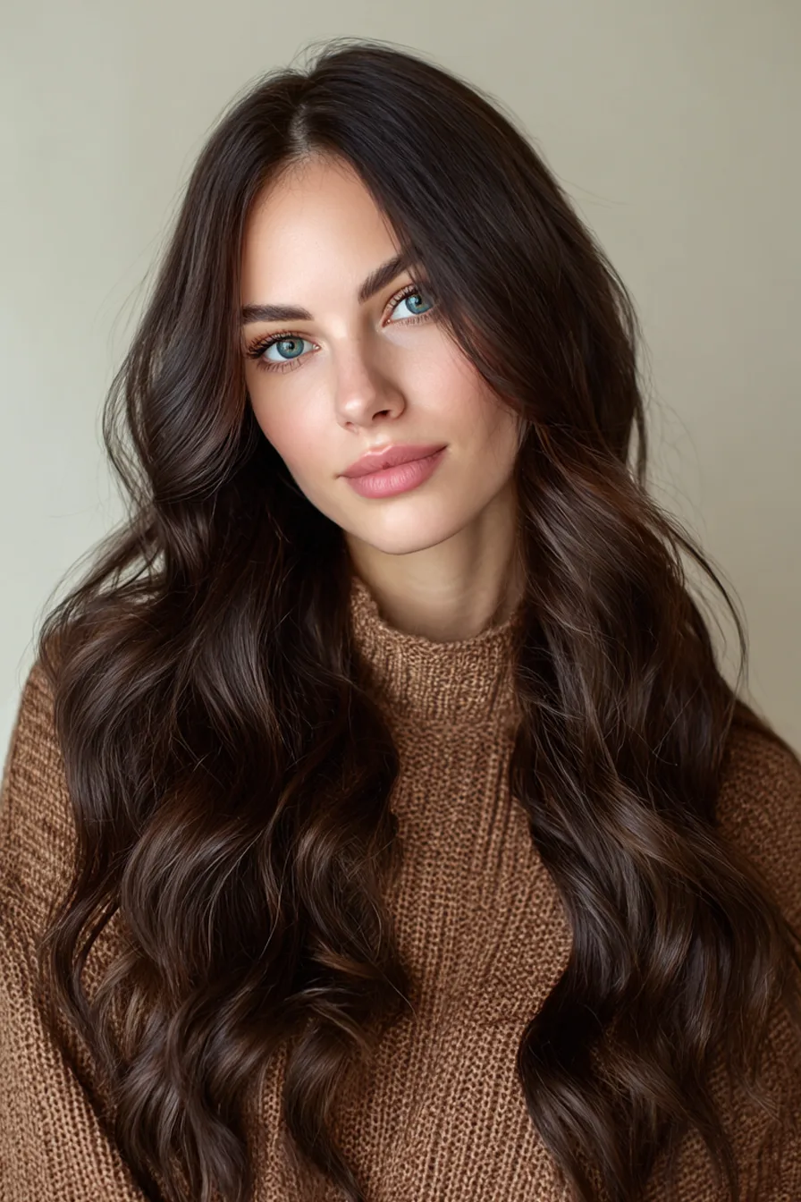 27. Refined Chocolate Long Waves (Old Money Haircuts) - Old Money Haircuts