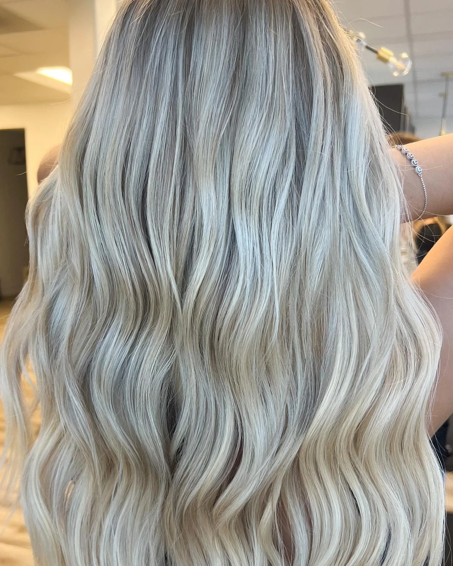 3. Platinum Waves (Icy Blonde Hair Color)