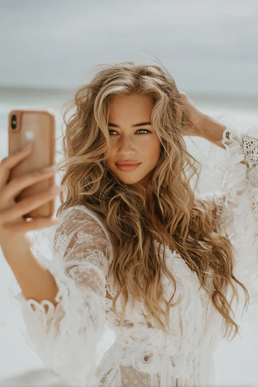 5. Boho Layers with Sandy Blonde Balayage (Wedding Hairstyles) - Wedding Hairstyles