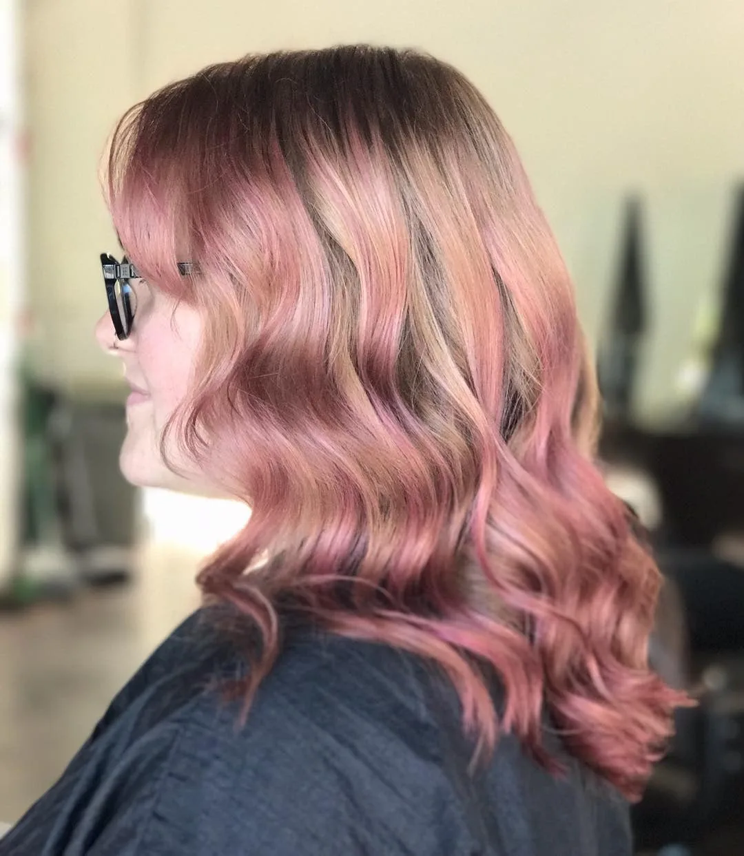 8. Dusty Rose Balayage with Warm Undertones (Dusty Rose Hair Color)