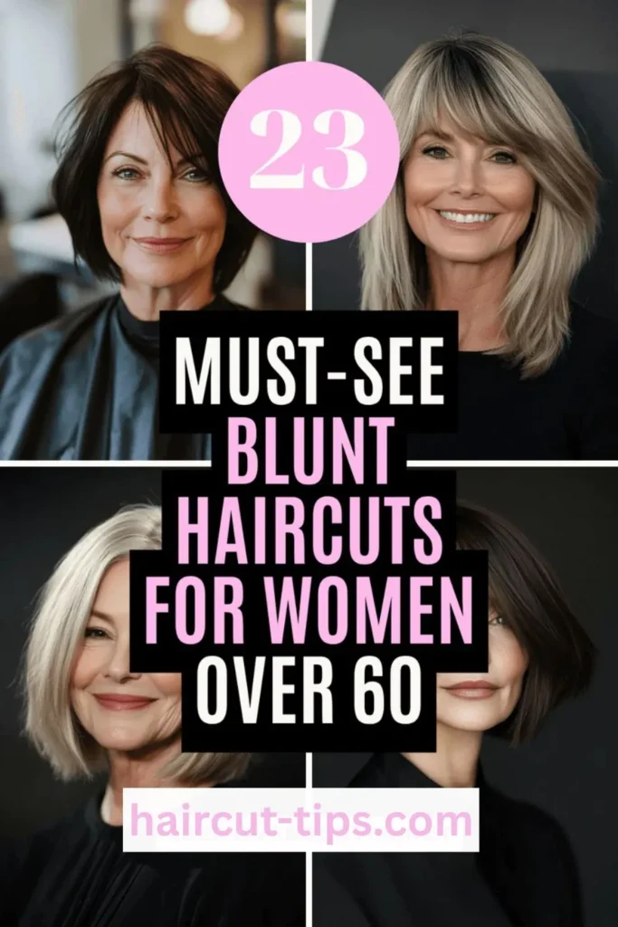 Blunt Haircuts for Women Over 60