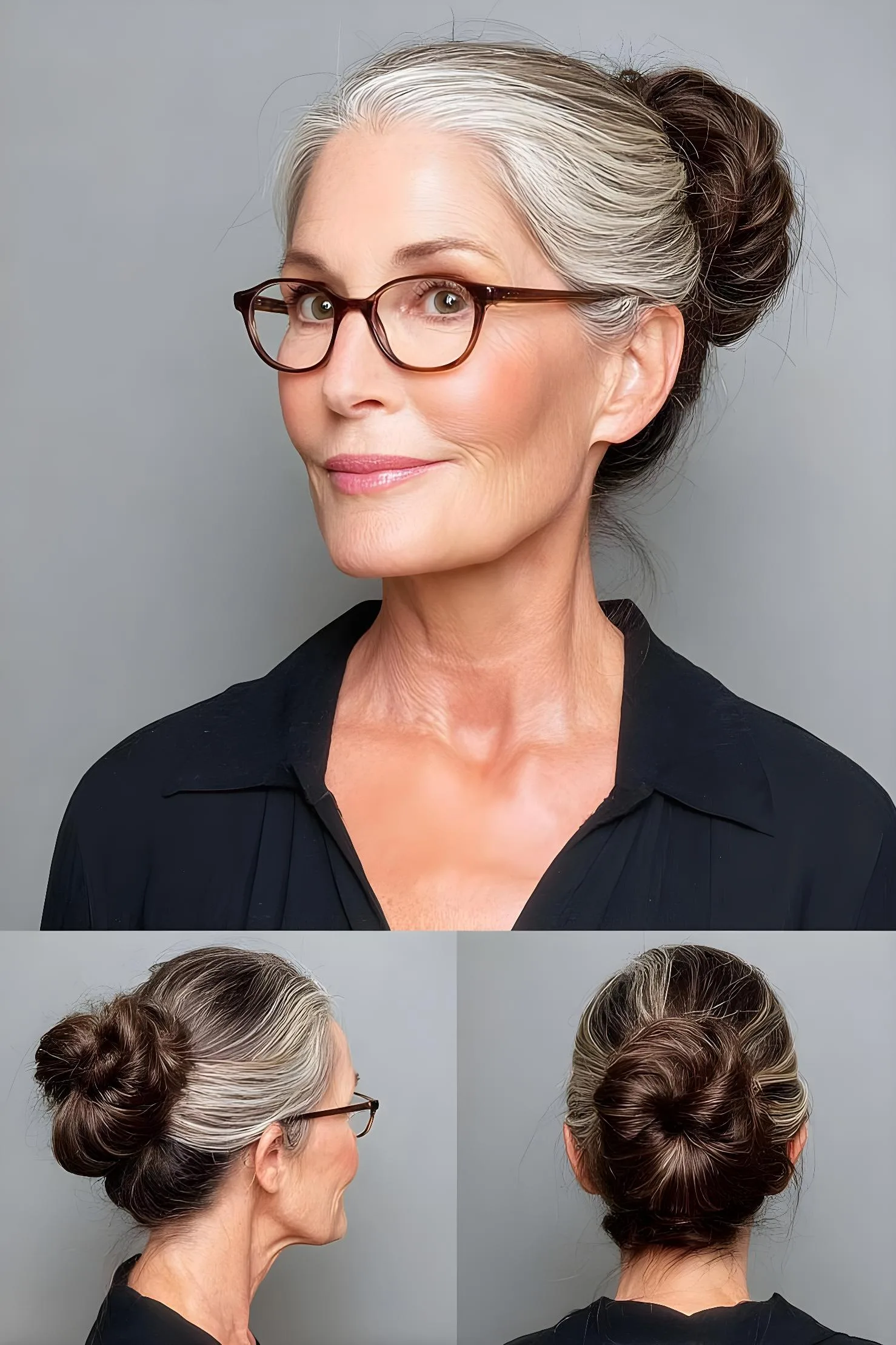 Elegant Low Bun Glow