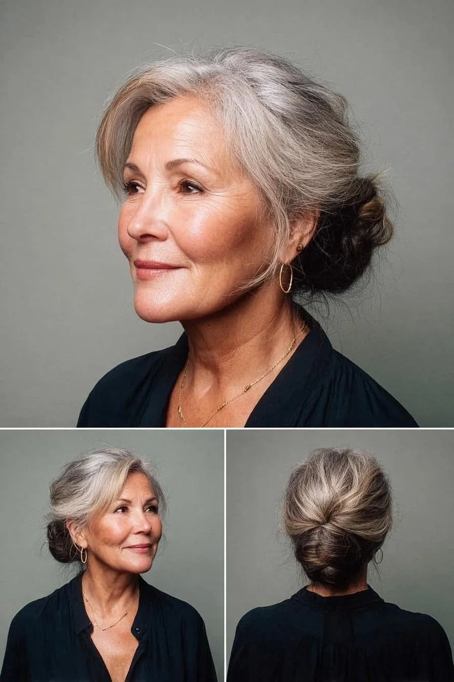 Elegant Low Bun Style