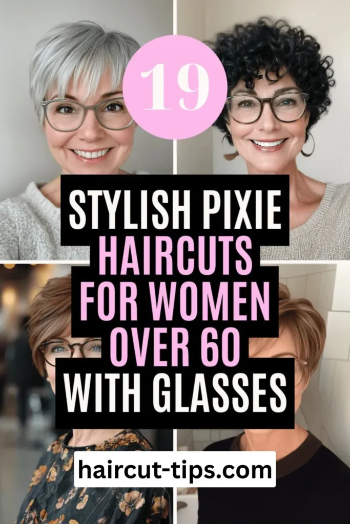 Pixie Haircuts For Women Over 60 With Glasses